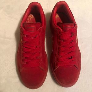 Red Suede Classic PUMA Sneakers • US Size 4